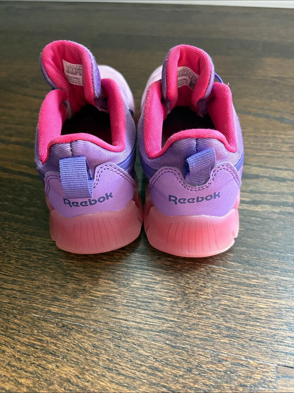 Reebok Pink and Purple Girls' Athletic Sneakers